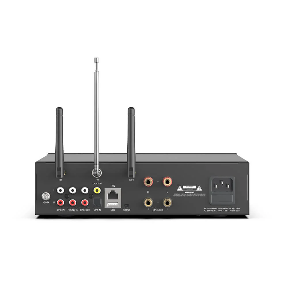 a100 100w x 2 power amplifier with fm 5