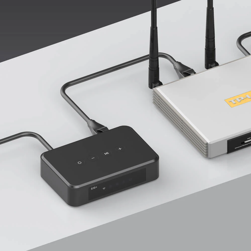 Arylic S10+ conectado a un sistema de sonido