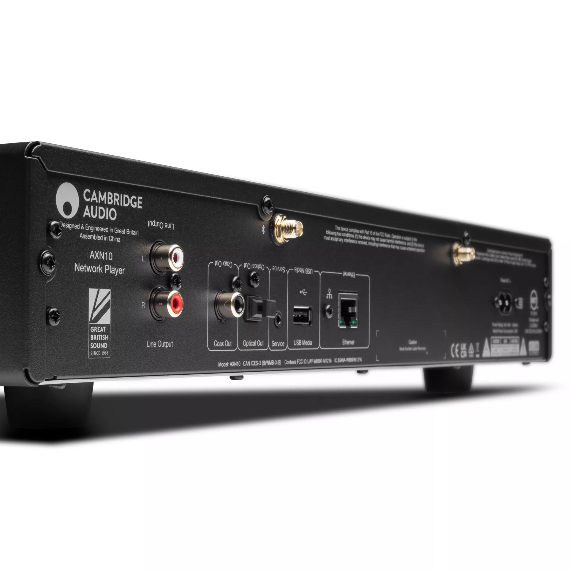 Conexiones de entrada/salida del Cambridge AXN10