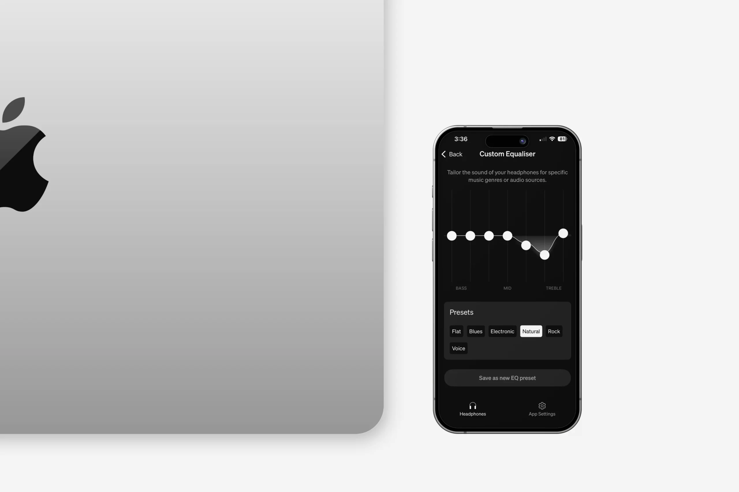 Cancelación activa de ruido adaptativa en auriculares Melomania P100 SE