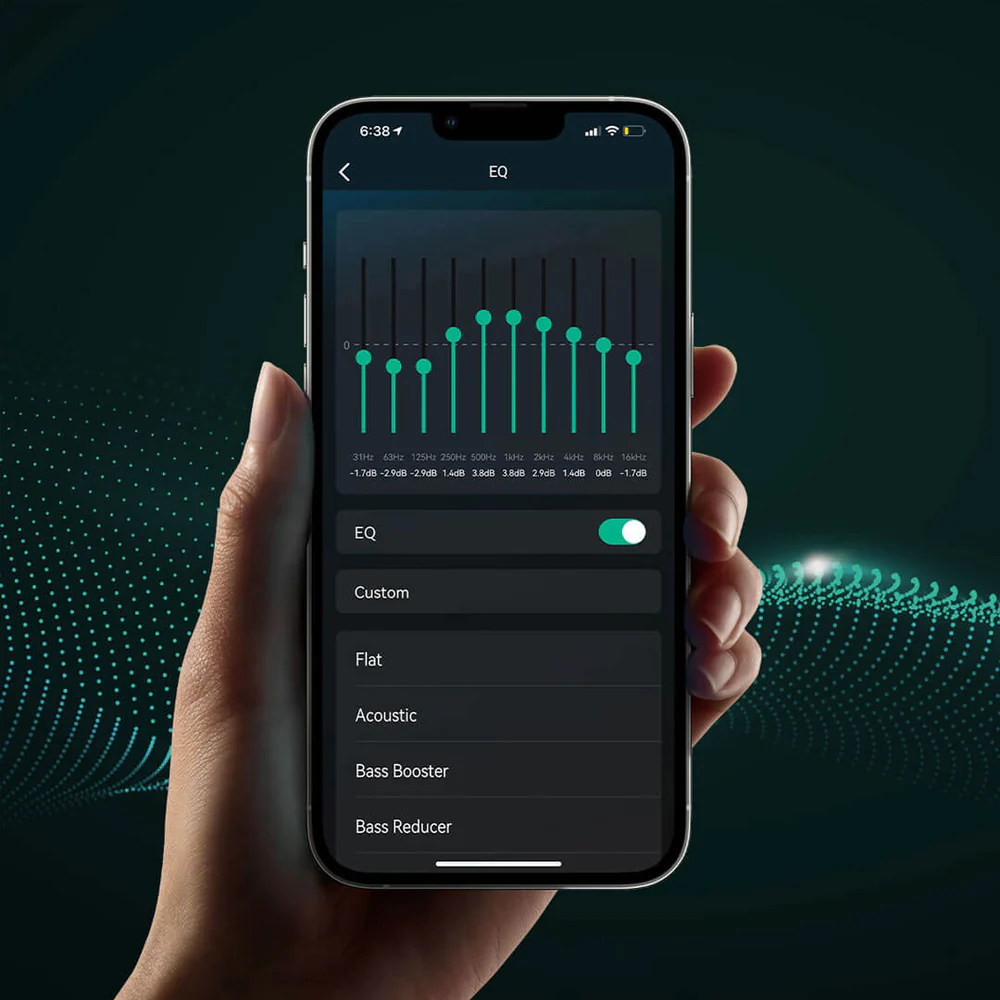 Ecualizador de 10 bandas en la aplicación 4STREAM